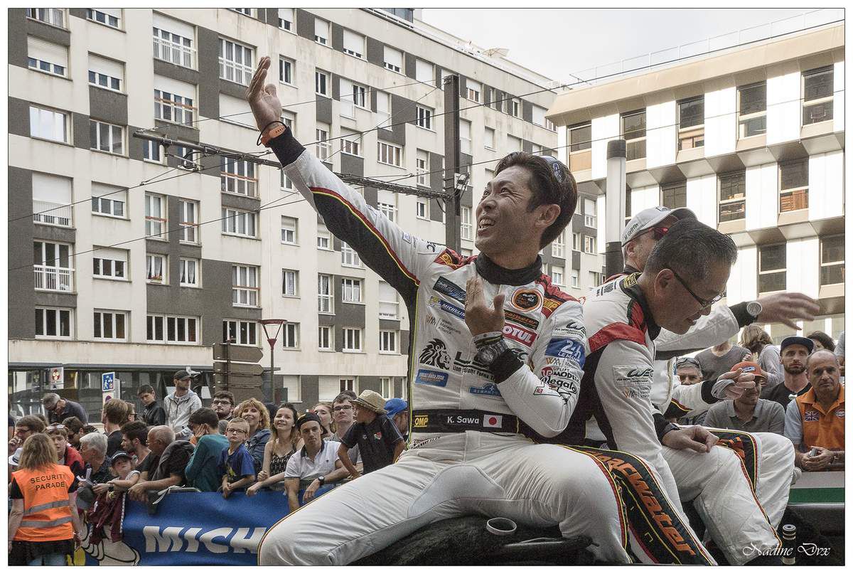 Parade des pilotes engagés au 24H du Mans 2018.
