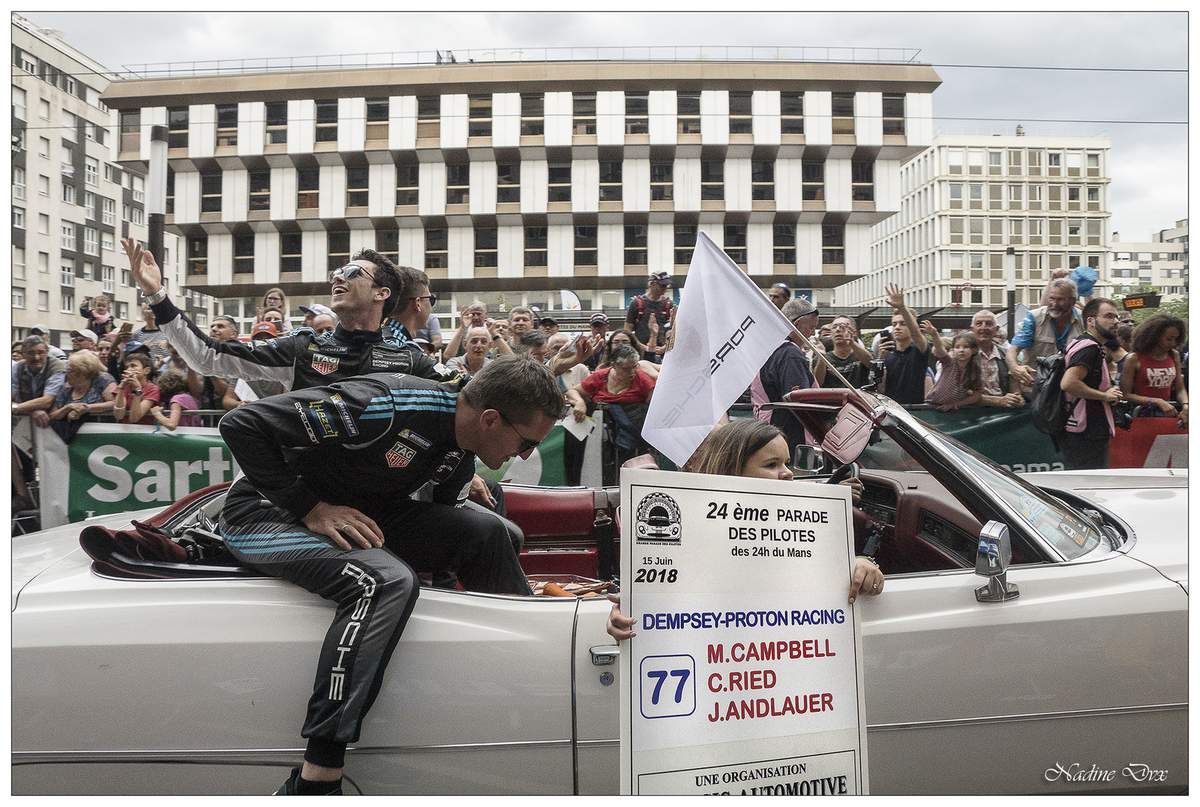 Parade des pilotes engagés au 24H du Mans 2018.