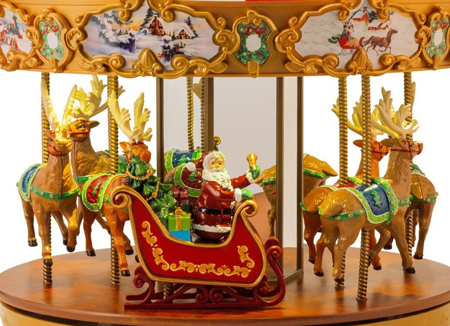 Carrousel musical miniature de Noël