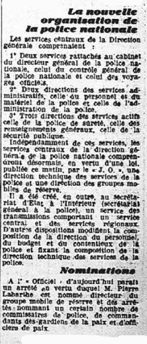 police sous vichy et la répression sous l'heure d''été de 1942