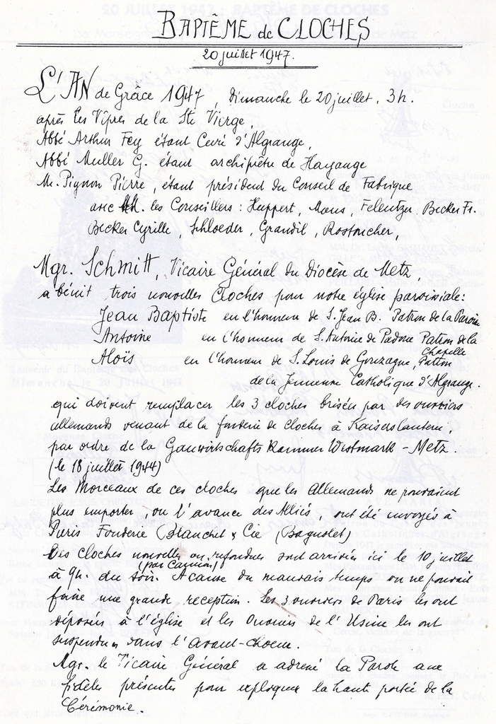 Livre de Roland SEBBEN - ALGRANGE Cité aux 4 mines - La paroisse catholique de 1918 à 1965 (10d)