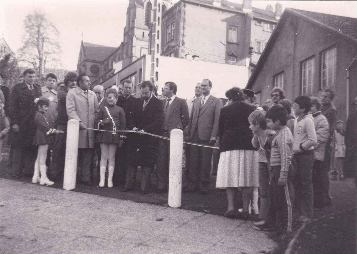 Inauguration du square des marronniers à Algrange en 1981