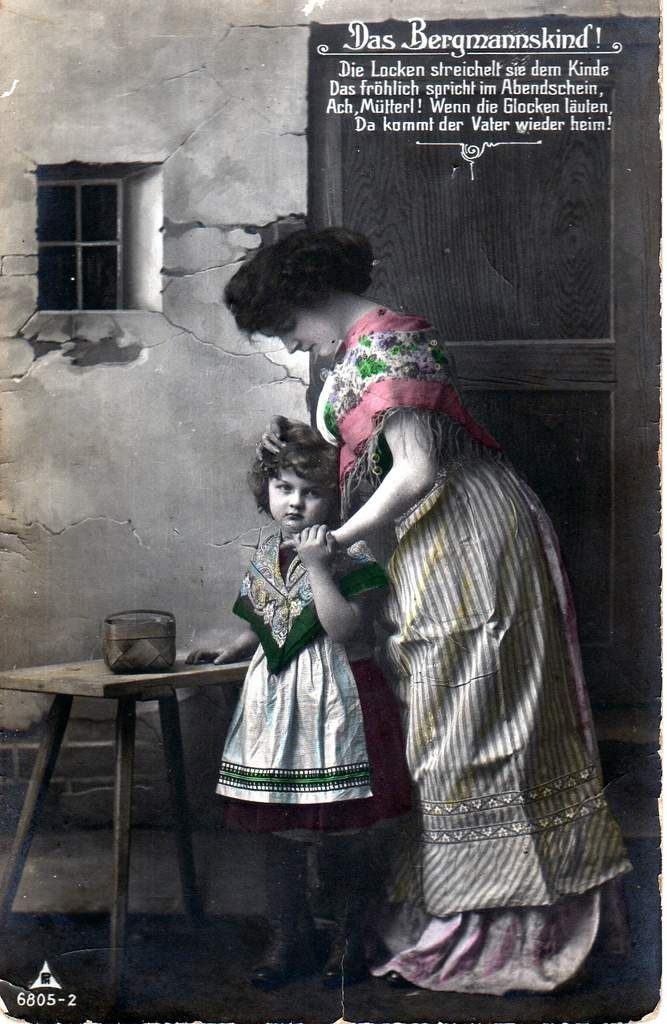 L'angoisse d'une femme de Mineur et de son enfant à Algrange