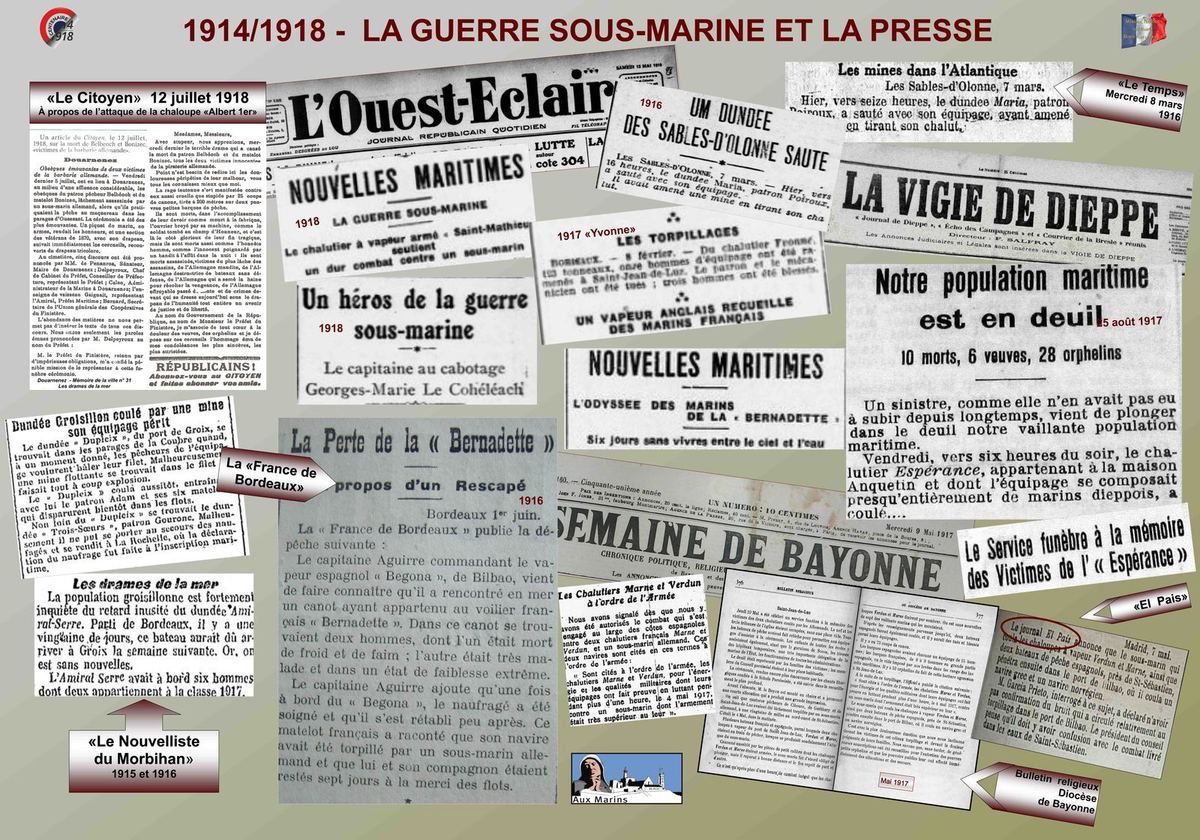 EXPOSITION 2014 - L'OCÉAN - LE FRONT OUBLIÉ DES MARINS PÊCHEURS - 1914-1918