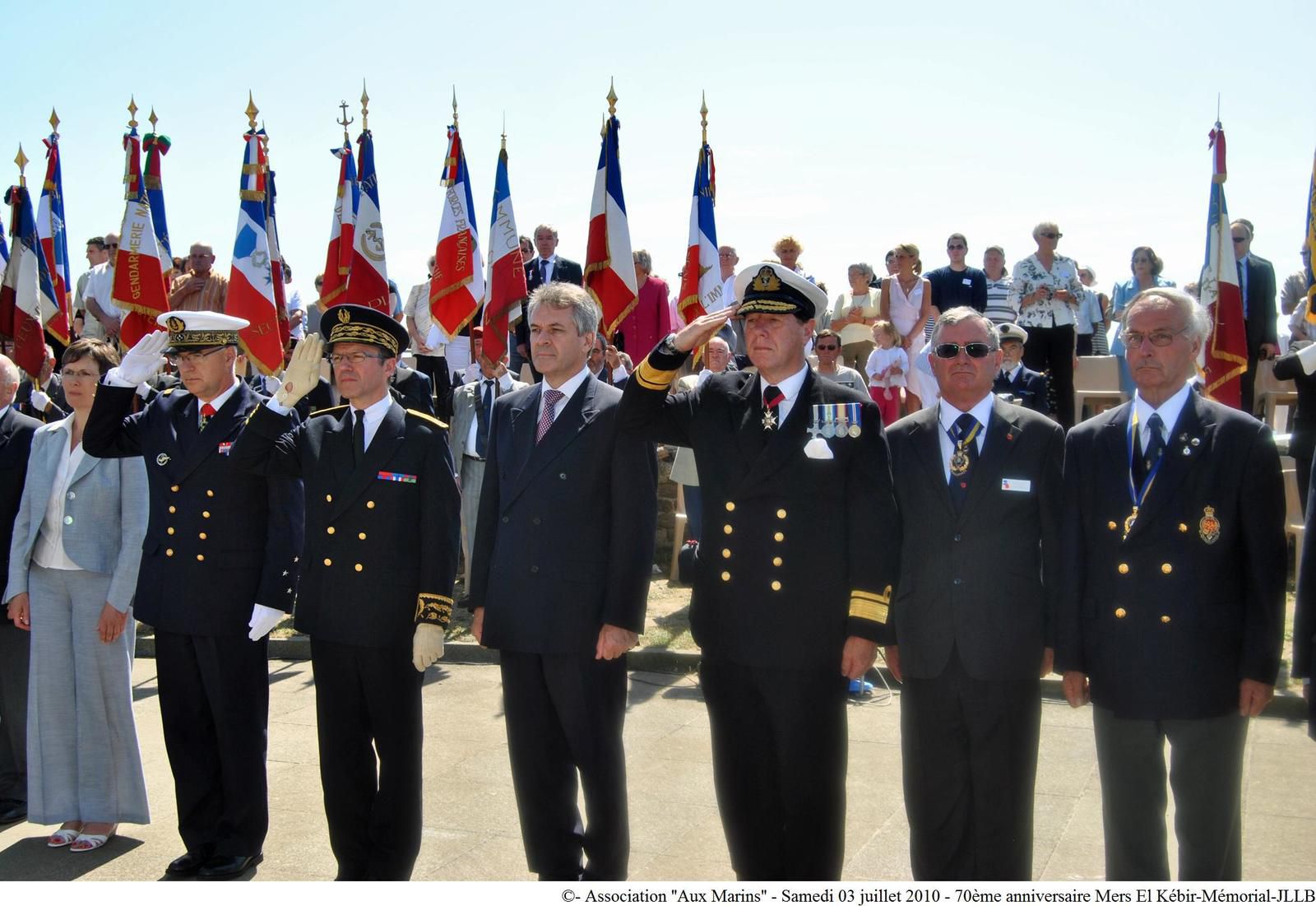 03 juillet 2010 - cérémonie du 70ème anniversaire de la tragédie maritime de Mers-el-Kébir au mémorial national des marins morts pour la France de la Pointe Saint Mathieu