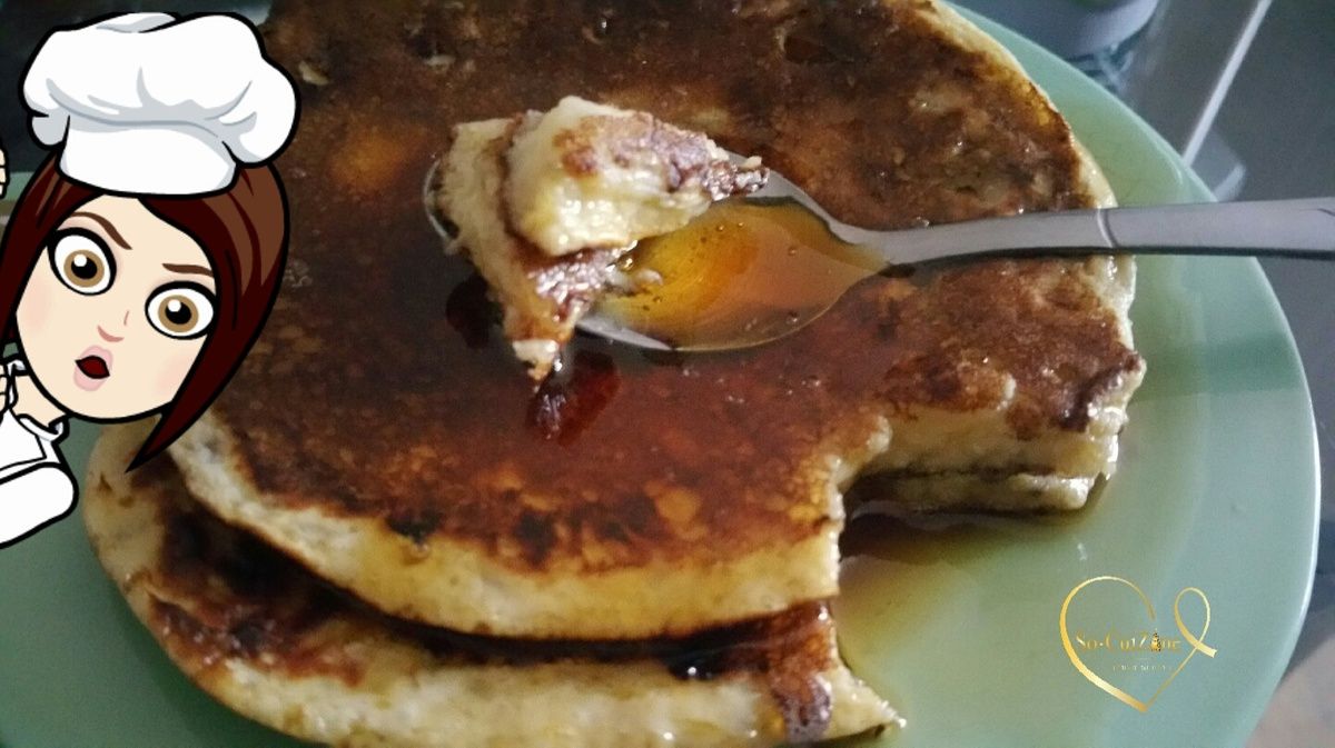 Pancake express à deux ingrédients sans gluten SoCuiZine/Plume & Prose