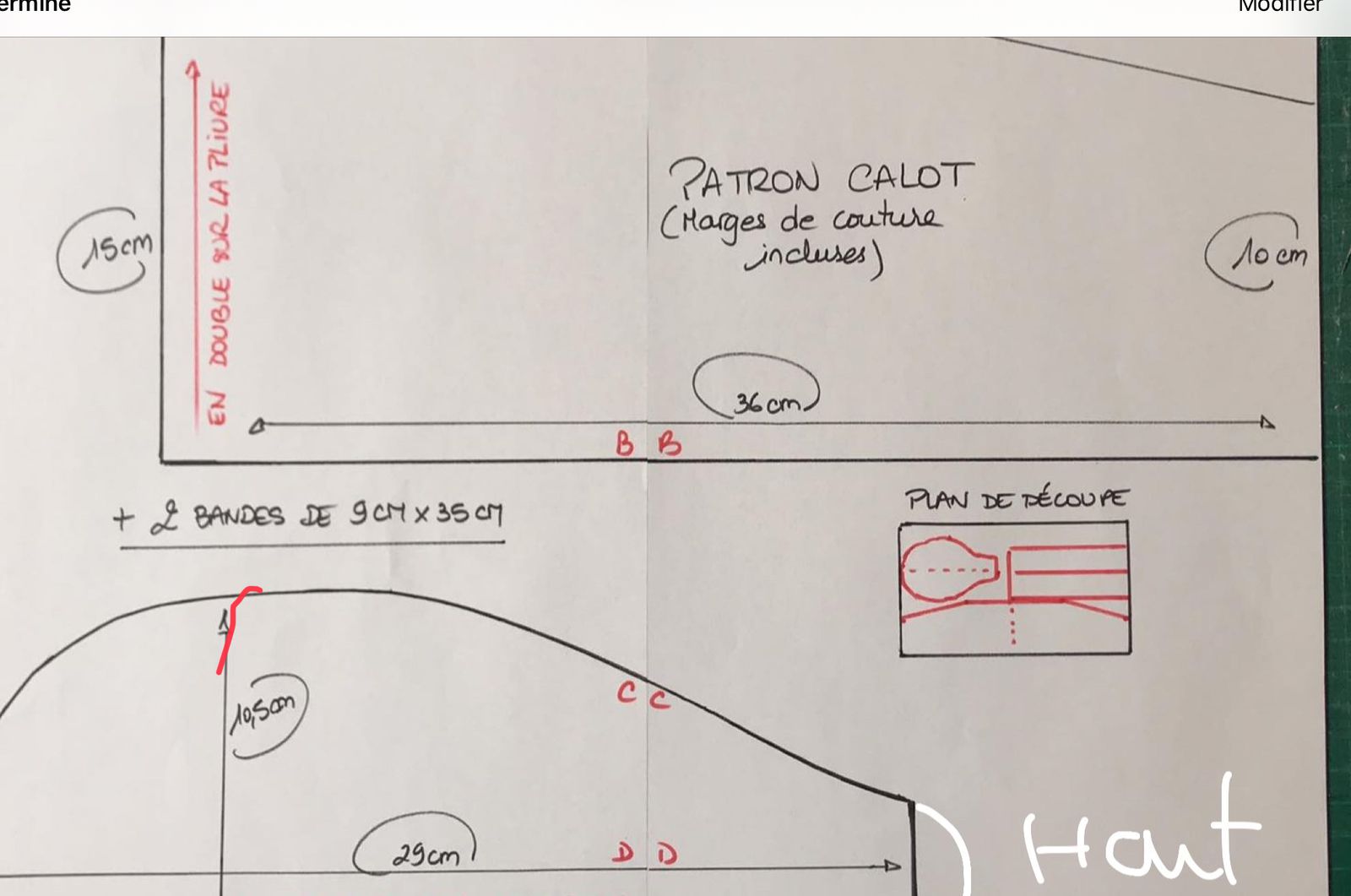 Patron calots #covid19 - Petite chronique d'Hélène