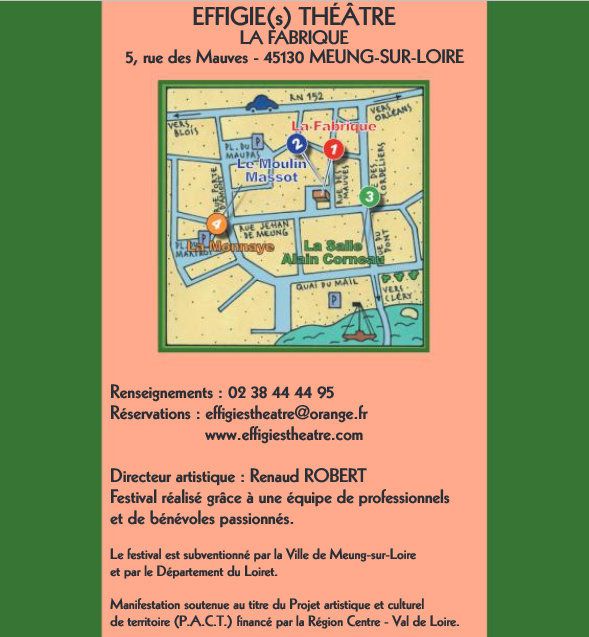 EFFIGIE(s) THÉÂTRE: Festival de marionnettes Petites Formes Mouvantes et Émouvantes - 4 au 19 novembre 2017 à MEUNG SUR LOIRE