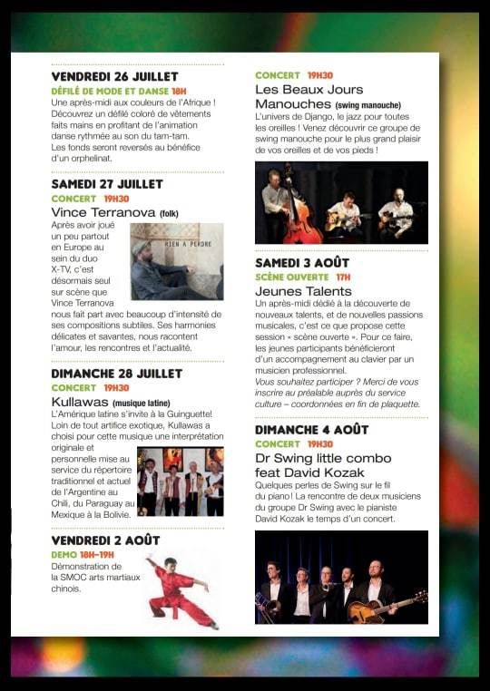 Guinguette du Parc des Longues Allées 2019 programme du 14 juin au