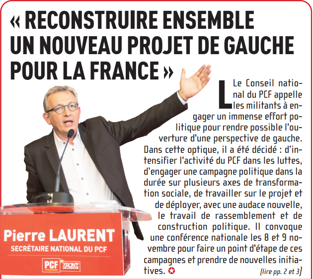 Virage sémantique intéressant au PCF: un projet pour la France et un combat national pour Alstom