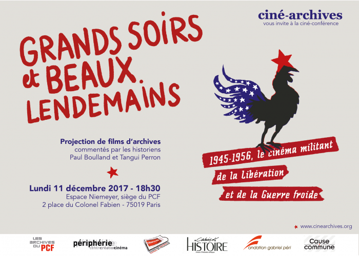 Projection-rencontre autour du coffret &quot;Grands soirs et beaux lendemains&quot; - Lundi 11 décembre 2017
