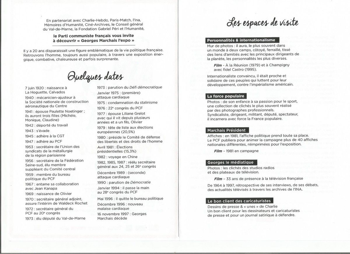 Exposition Marchais, le PCF entre histoire et culture
