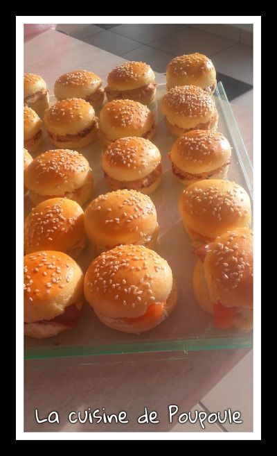 Mini burgers au saumon au thermomix ou kitcehnaid