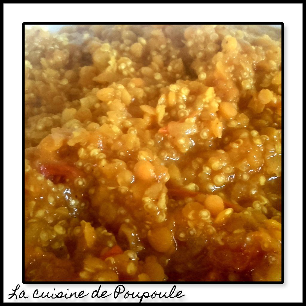 Lentilles corail et quinoa au curry au thermomix - La cuisine de poupoule