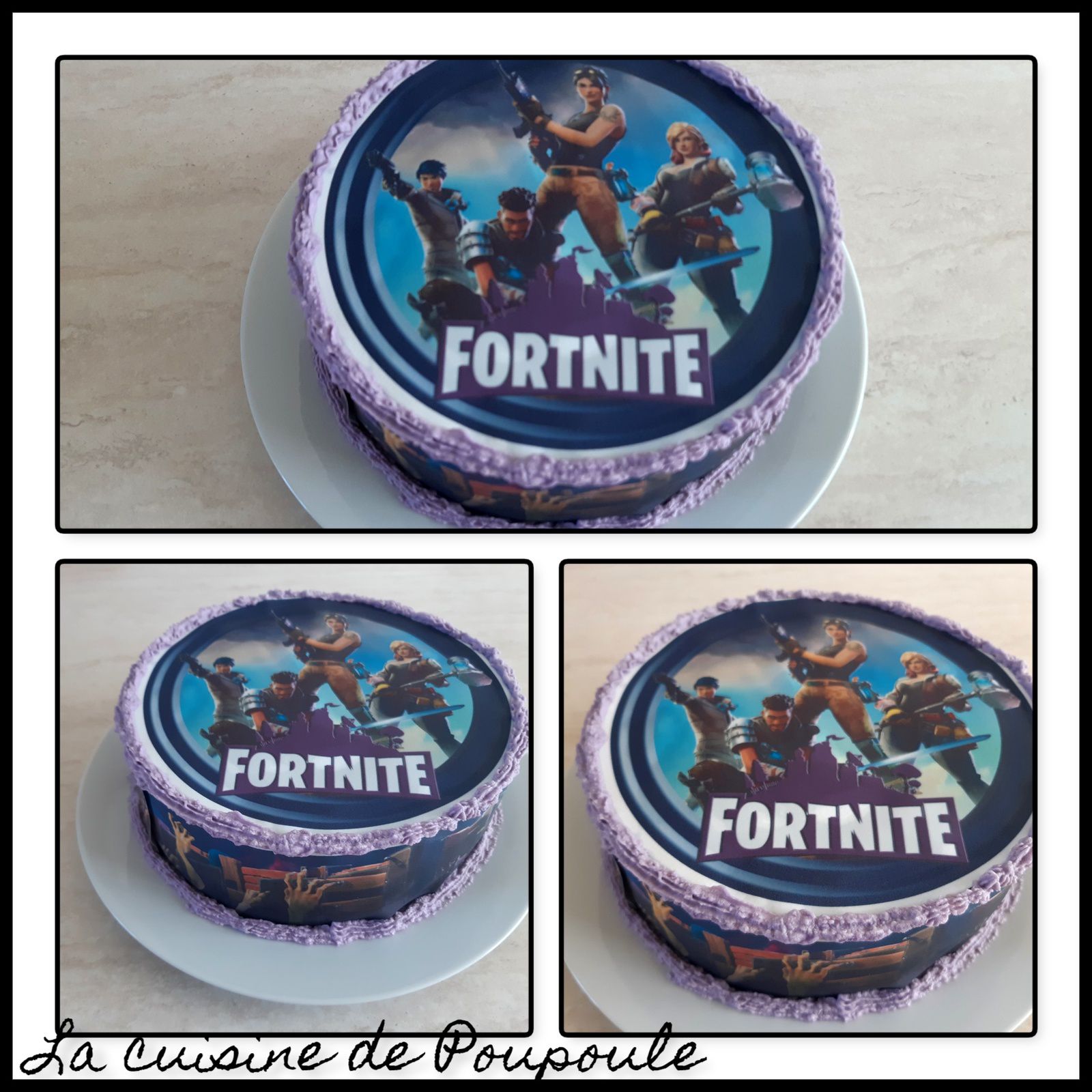 Gâteau Fortnite (molly cake au chocolat, ganache noix de coco) - La cuisine  de poupoule