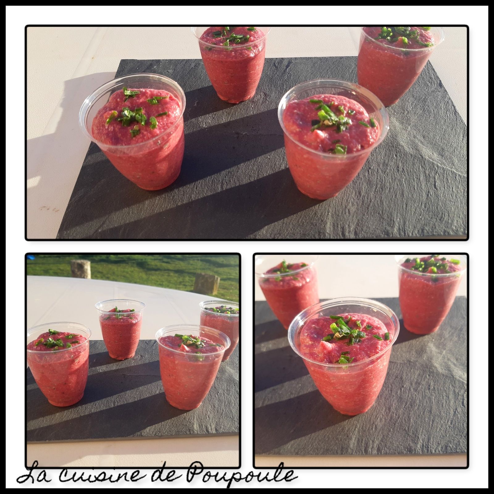 Verrines de betterave rouge à la chèvre La cuisine de poupoule