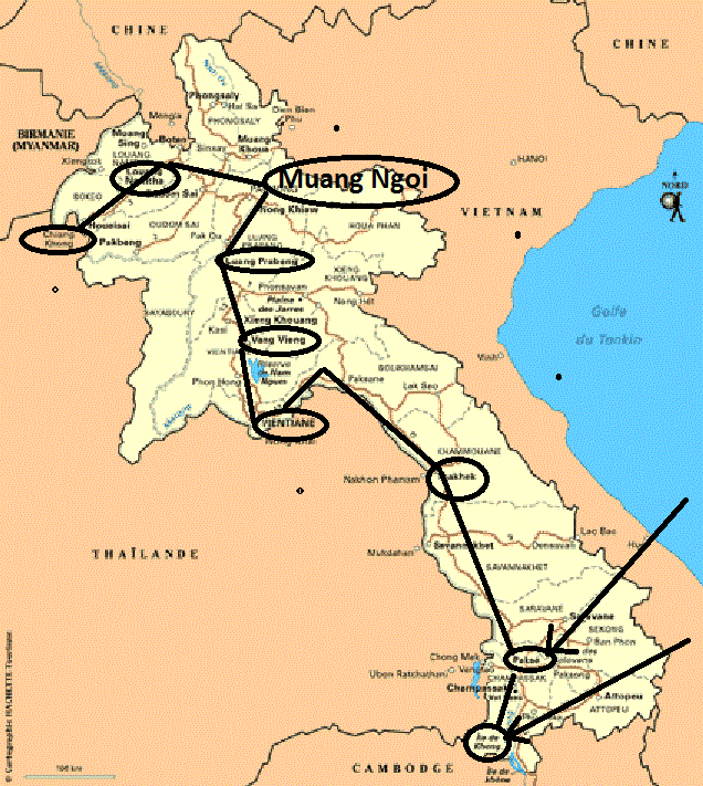 Pakse et l' île de Khong,... bienvenue en terre rouge avec "La Toupie"