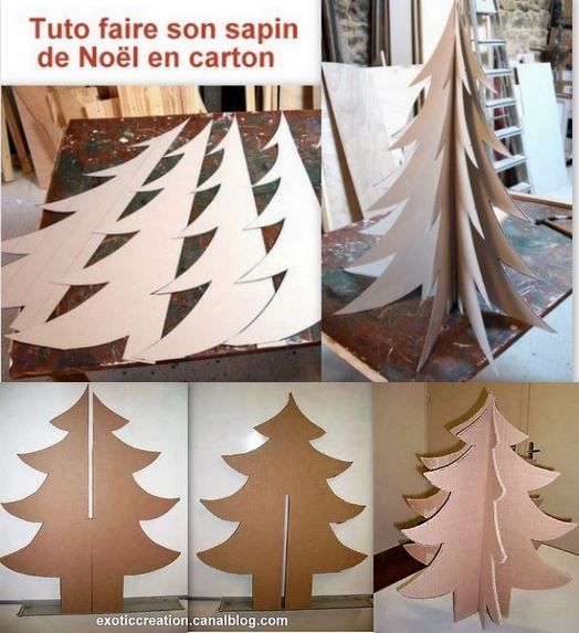 Tutos Faire Un Sapin De Noel En Carton Le Serviettage De Nafeuse