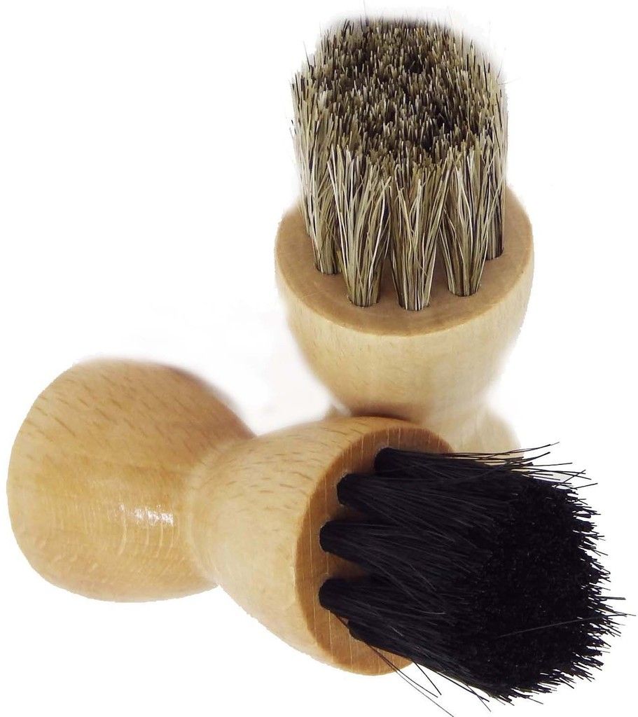 Brosse à reluire Monsieur Chaussure en crin de cheval blanc