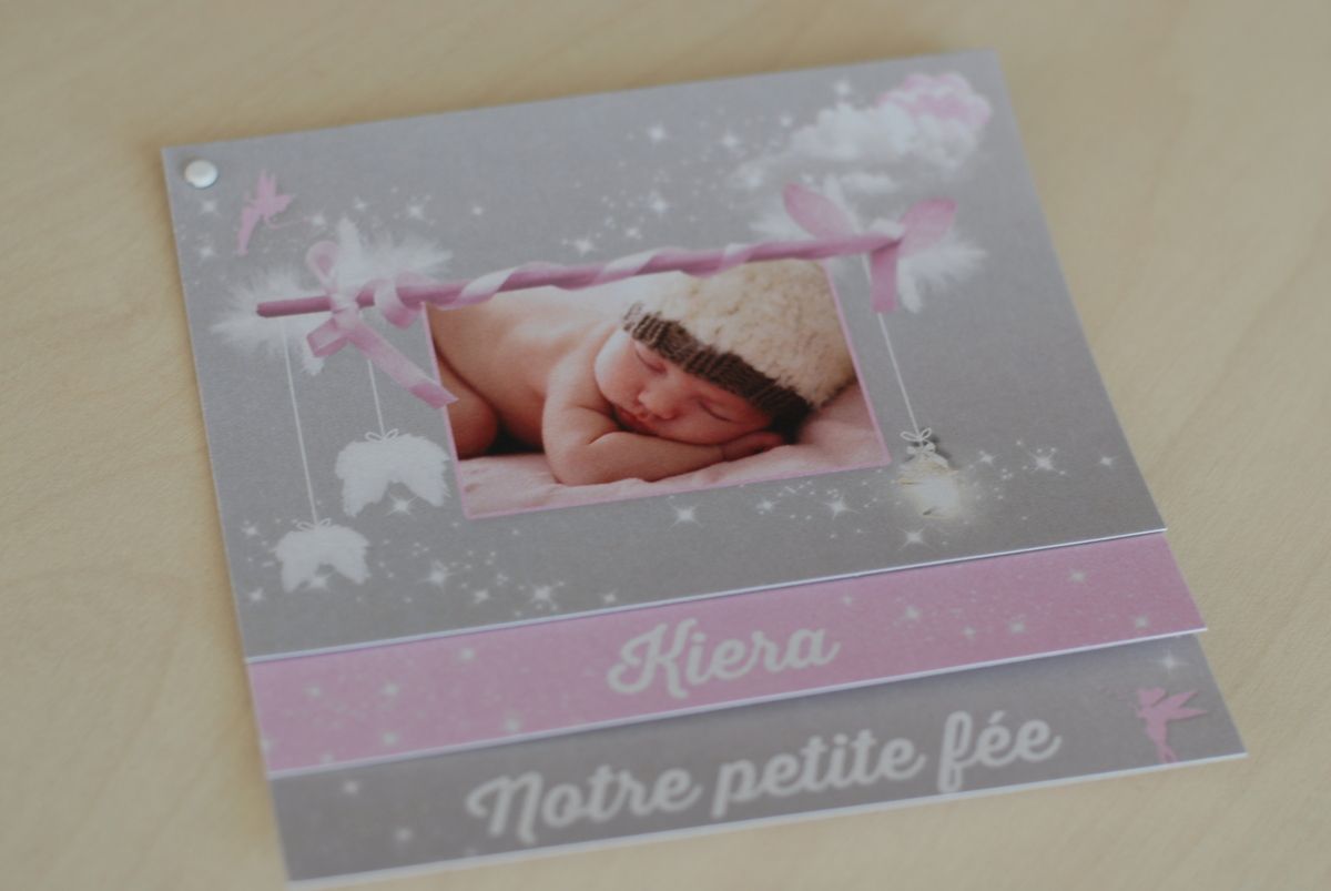 Le Faire Part De Naissance De La Petite Keria Theme Fee Clochette Le Blog Efdc By So Scrap