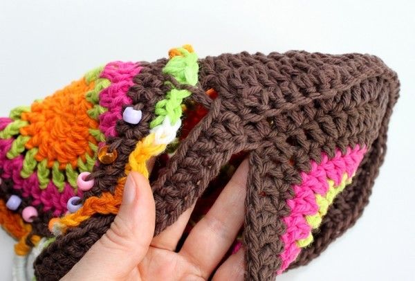 Sac pour fille , en granny , avec son pas à pas en image !