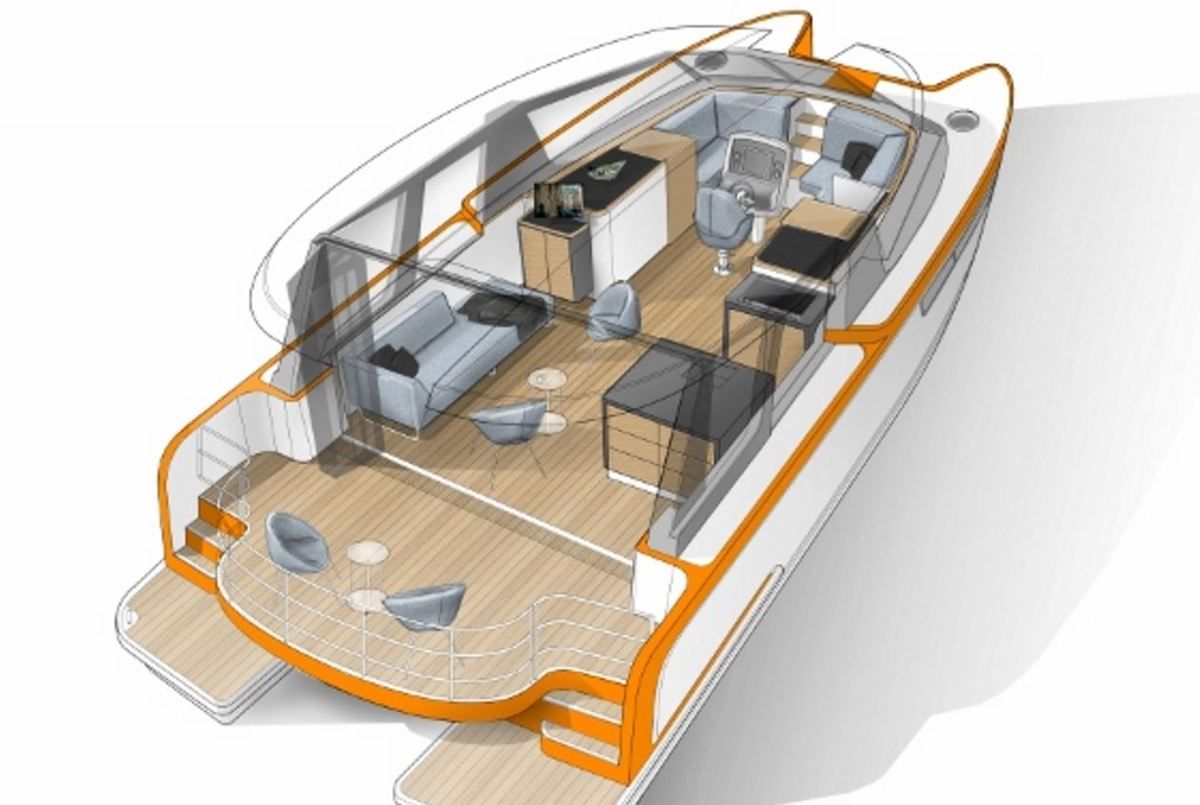 Dutchcat Twelve, l'étrange catamaran motorboat néerlandais, plus fluvio que  maritime - ActuNautique.com