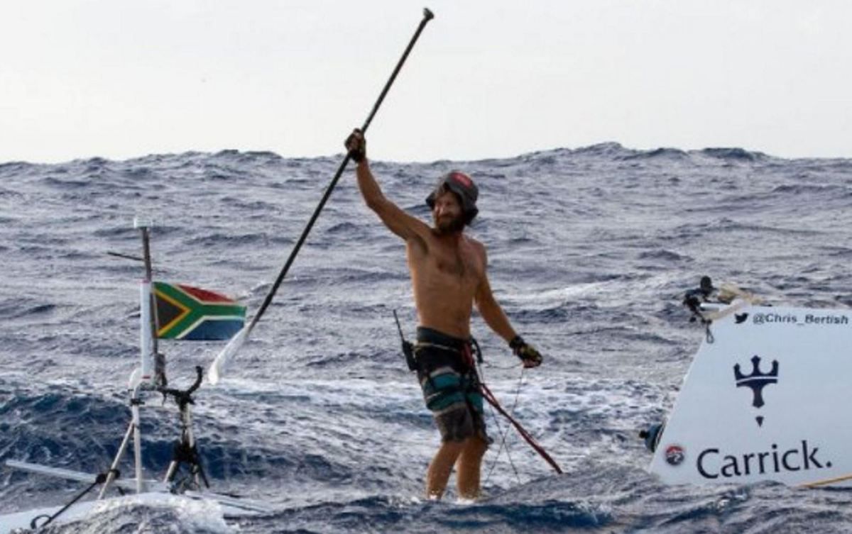 Incroyable - Chris Bertish boucle la toute première traversée de l' Atlantique en stand-up paddle ! - ActuNautique.com
