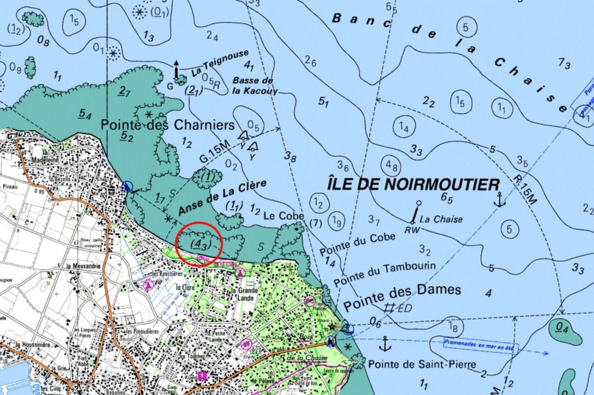 Comprendre une carte marine - les sondes, couleurs et fonds. -  ActuNautique.com