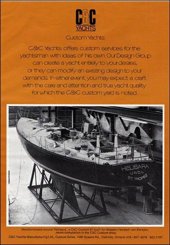 Helisara IV un sloop C&C yachts, Ontario de 61’,