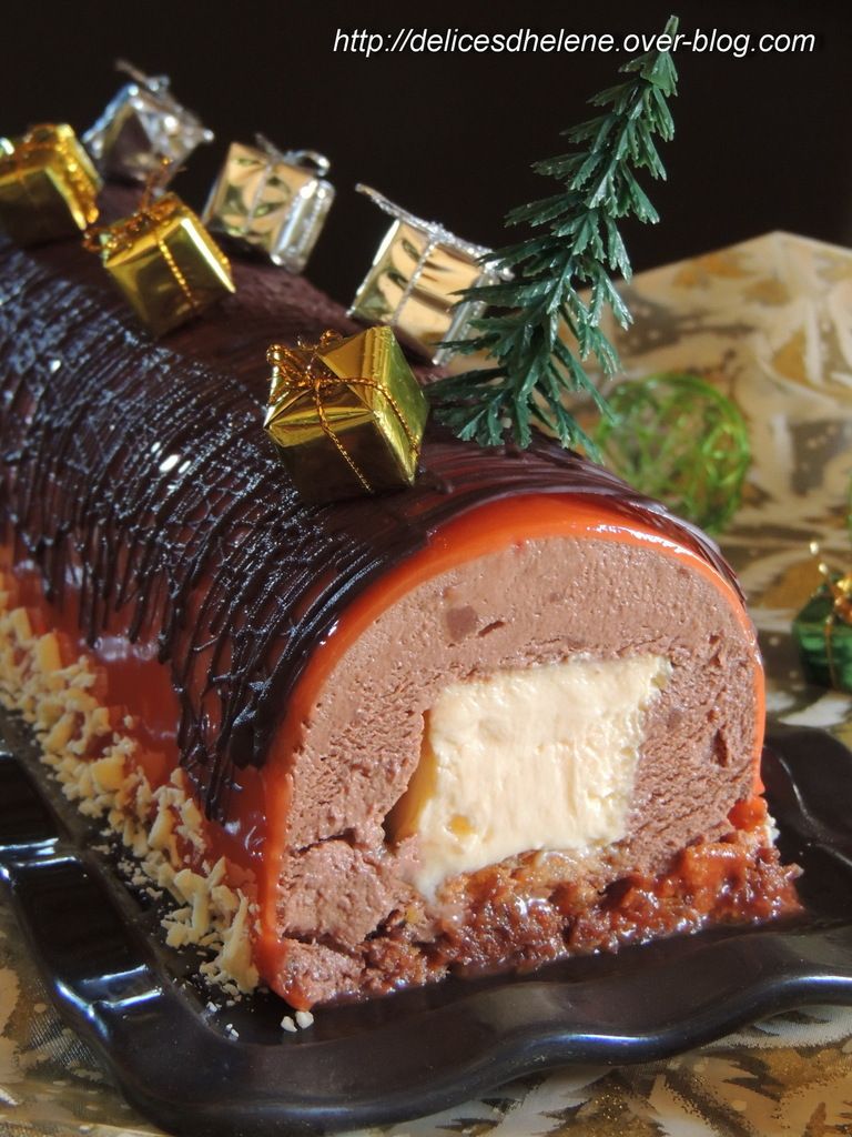 BUCHE CHOCOLAT- GRAND MARNIER - Les délices d'Hélène