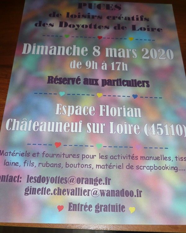 Agenda de mars... France et même en Belgique !