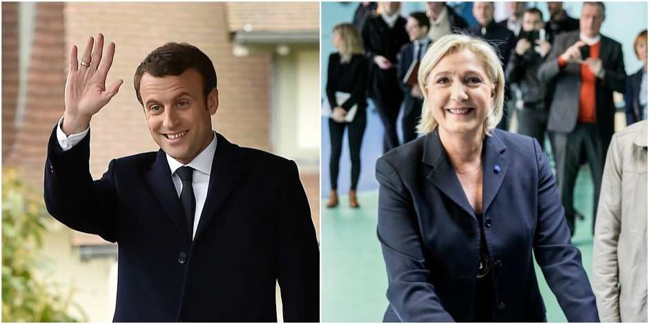 Macron na Le Pen nibo bari imbere