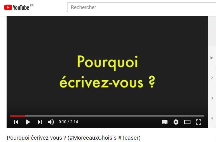 Pourquoi écrivez-vous ? Enquête littéraire in progress et aléatoire (Protche + Cave du 18)