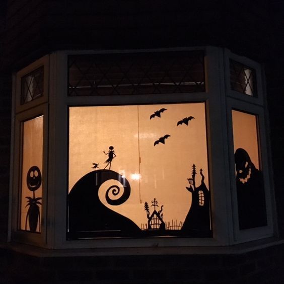 décoration fenêtre halloween