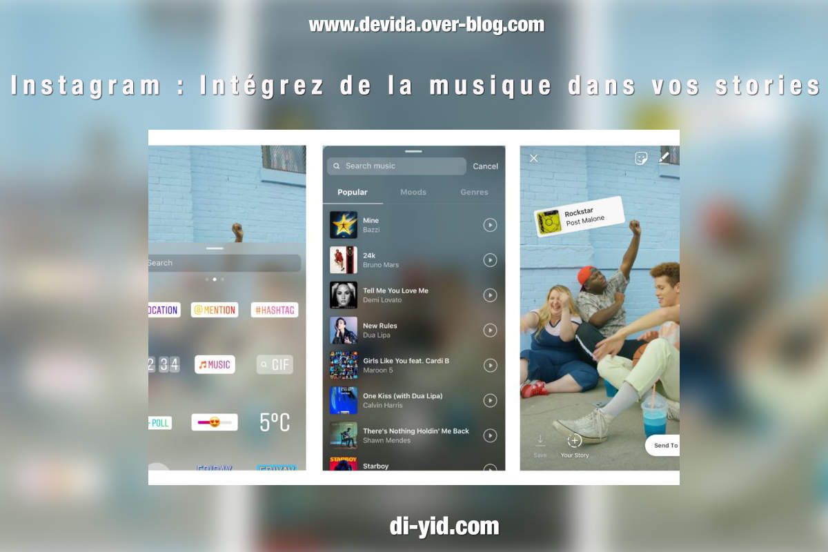 Instagram  intégrez de la musique dans vos stories  Le blog de devida