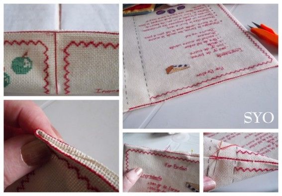Tutoriel de montage des pages du Livre de Recettes Brodées.