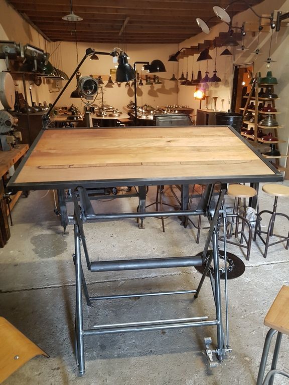 ANCIENNE TABLE A DESSIN - TABLE D'ARCHITECTE : - GEONANCY - Design