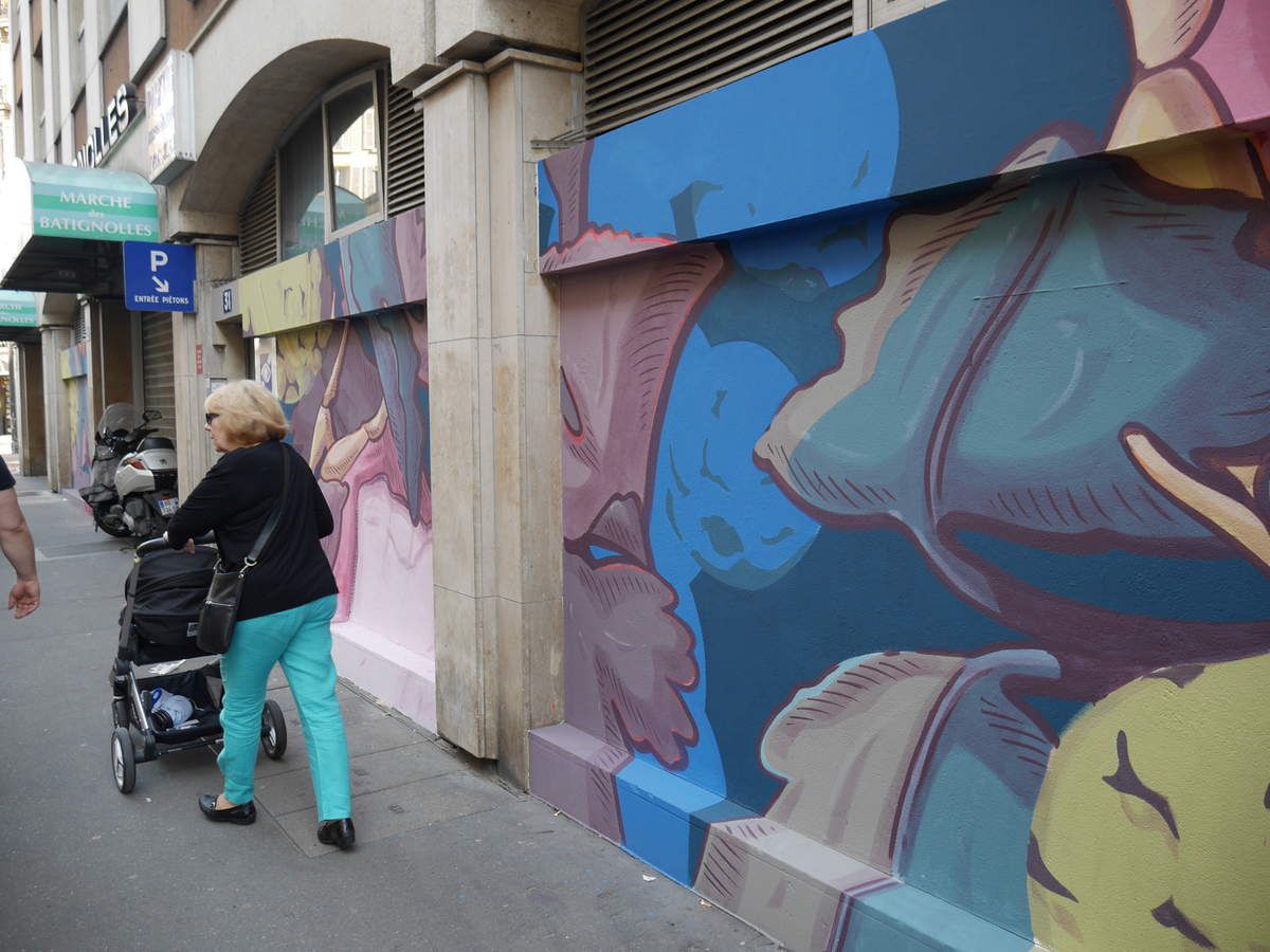 Street Art Au Marché Des Batignolles 