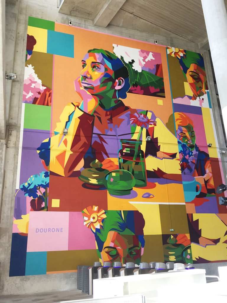 Du street art sur les murs du Groupama Stadium à Lyon