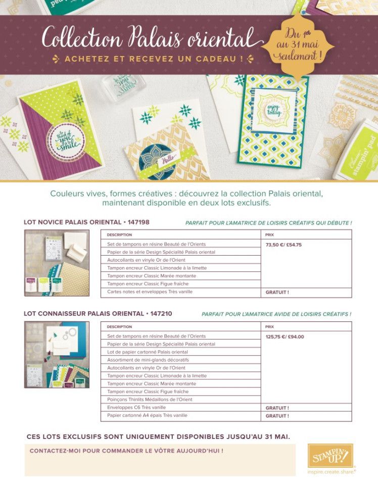 Collection palais oriental stampin up