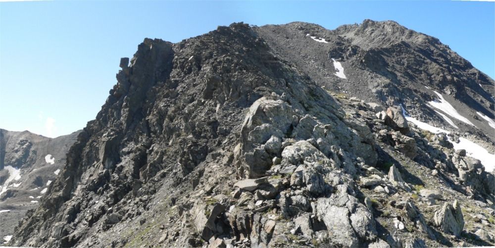 Roche du Lac (2790m) Lac de Roche Noire (2535m) Col des Marches