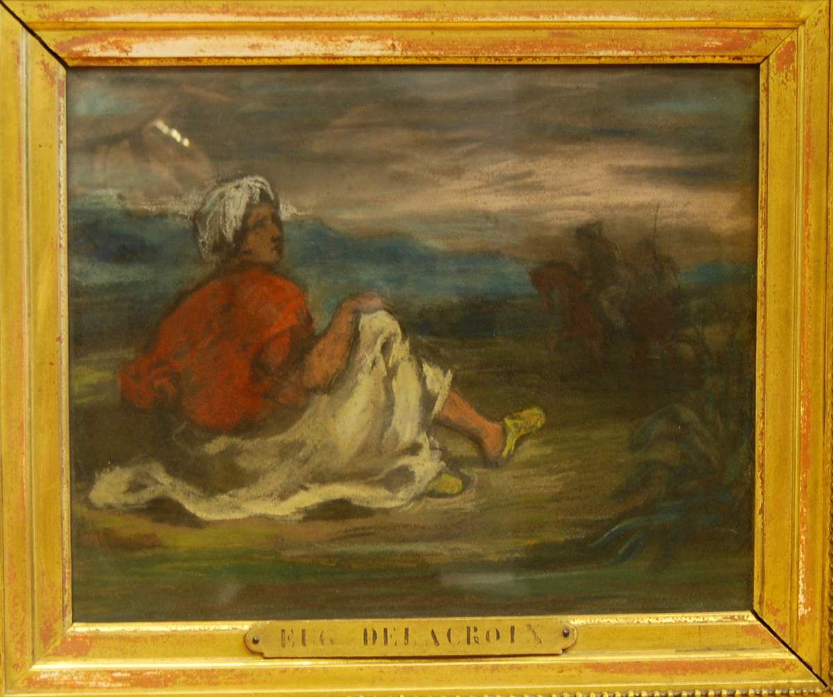 EUGÈNE DELACROIX Jeune arabe dans la campagne Vers 1832 Pastel Fondation Nationale des Arts Graphiques et Plastiques Hôtel Salomon de Rothschild inv. R1538 © FNAGP