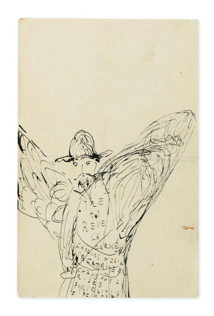 Lot 156 Marcel Proust Reynaldo Hahn en Gloire Circa 1905 or after 11 April 1907 Original drawing Black ink Est. 7.000 – 10.000 €