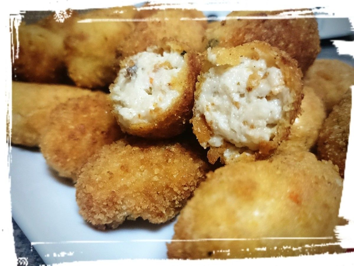 Croquetas de mejillones y gambas