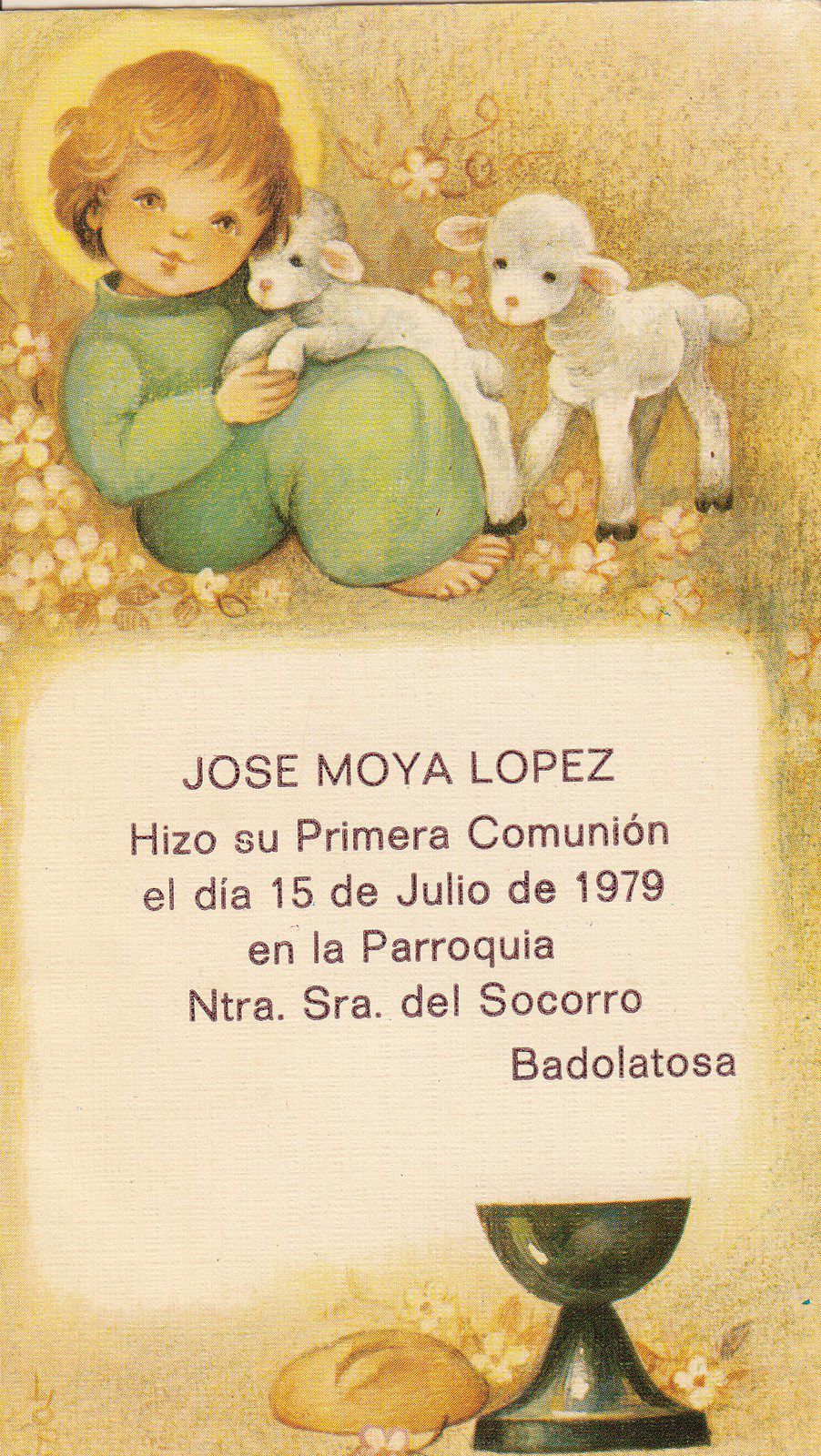 Recuerdos de primera Comunión año 1979