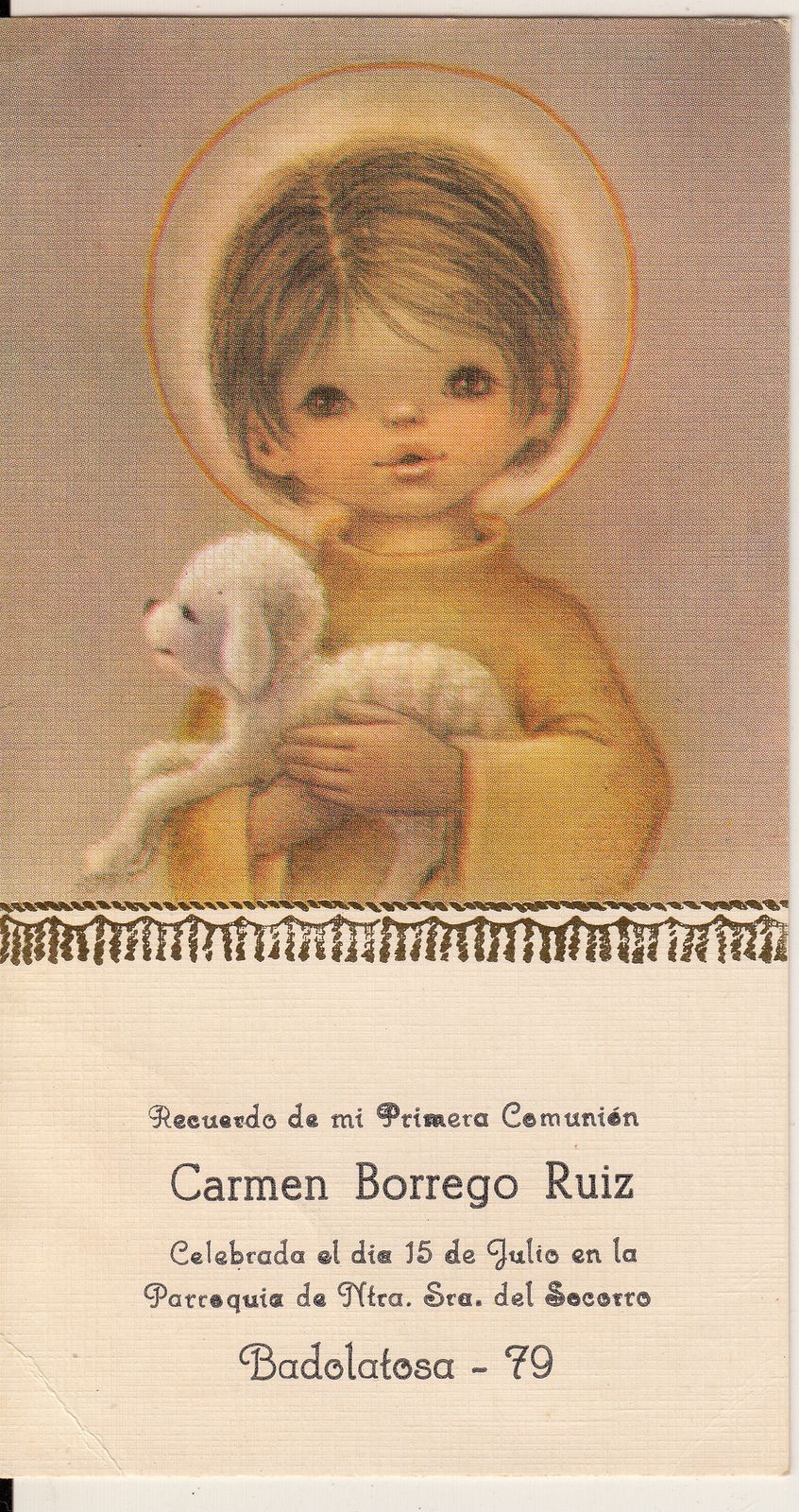 Recuerdos de primera Comunión año 1979