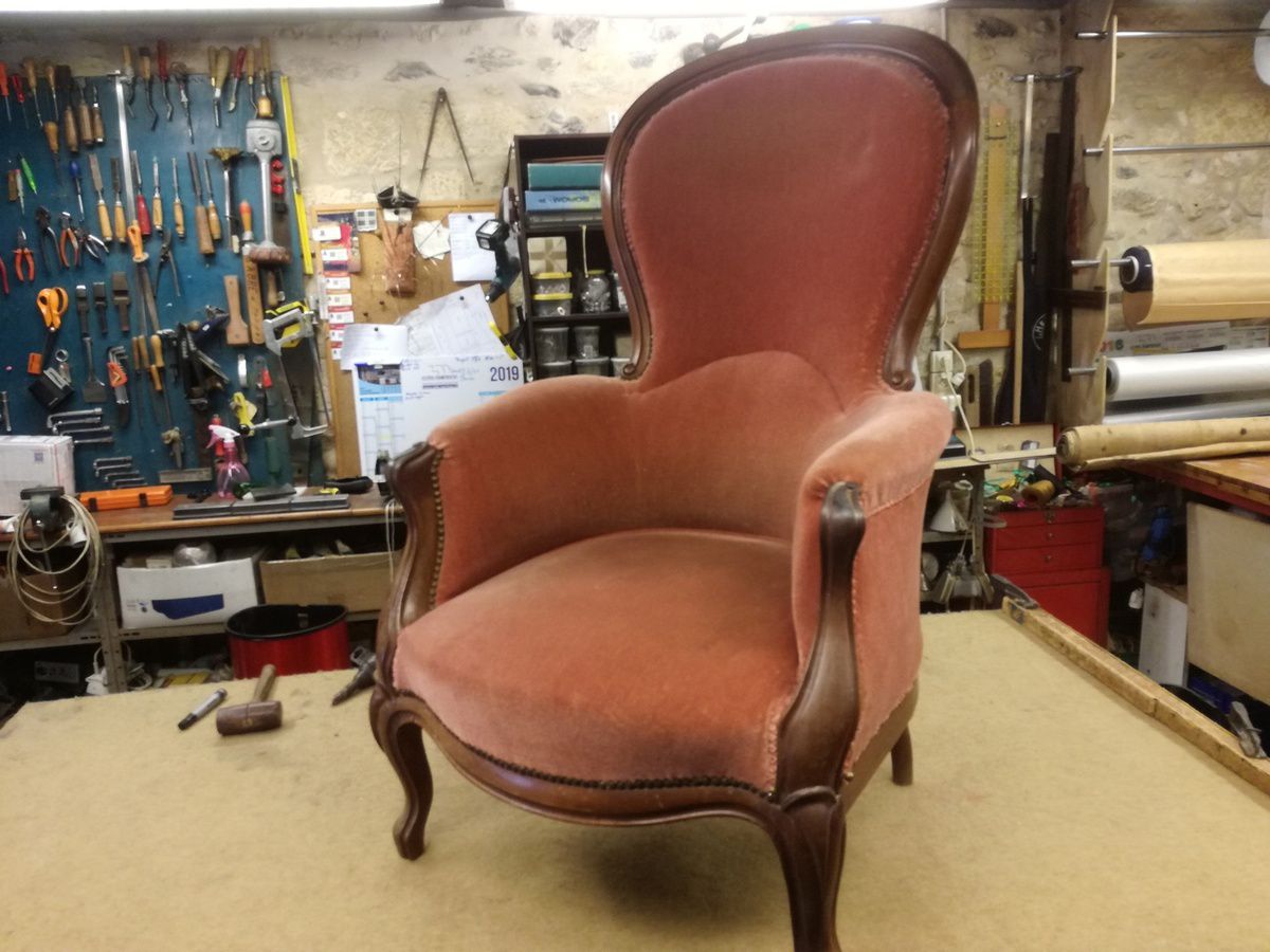 Fauteuil Pompadour en acajou