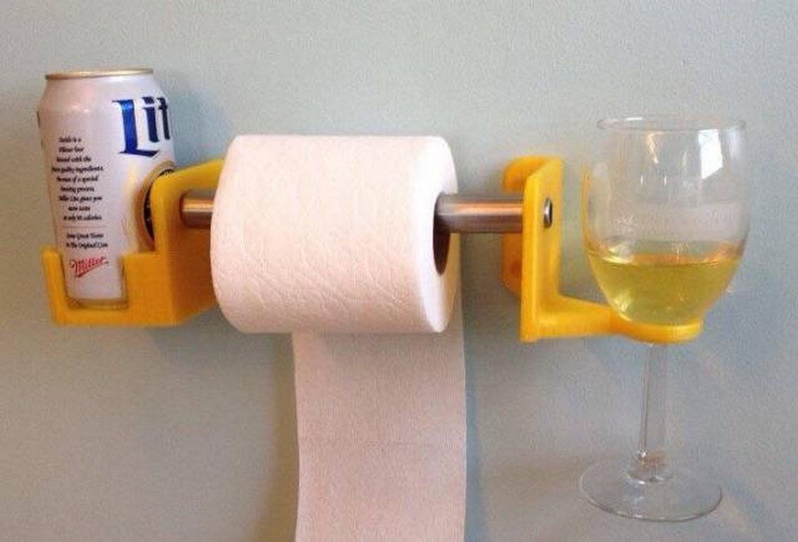 Bilderesultat for toilet paper beer holder
