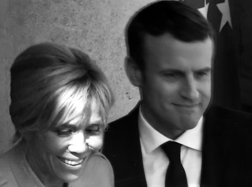 Images autour de la passation de pouvoir d'Emmanuel Macron 2017