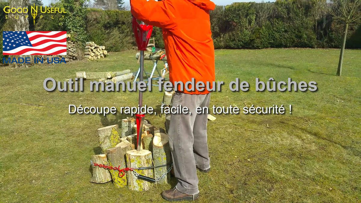 Voici le Splitz All et le Splitz Assist de chez GOOD N USEFUL made in USA : Outil Fendeur de bûches pour bois de chauffage.